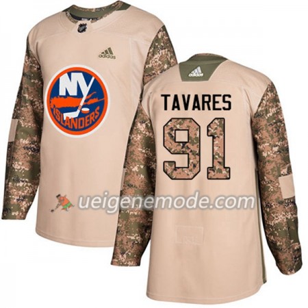 Herren Eishockey New York Islanders Trikot John Tavares 91 Adidas 2017-2018 Camo Veterans Day Practice Authentic